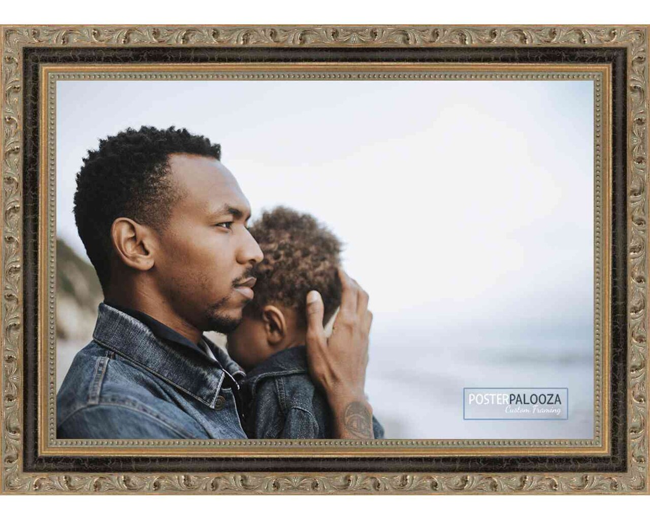 22x28 Classic Picture Frame with UV-Resistant Acrylic & Acid Free Backing, Available in 4 Finishes - Black, Brown, Gold, and Silver